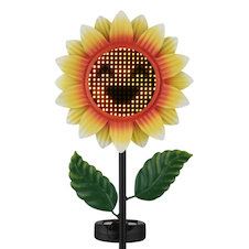 Solární svítidlo, kov černý/zelený/žlutý matný, plast černý matný, vypínač, baterie součástí balení AAA 600mAh 1,2V, IP44, DxŠxV: 190x60x1000mm, včetně 200x LED 0,06W 3V, 3000K