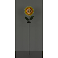 Solární svítidlo, kov černý/zelený/žlutý matný, plast černý matný, vypínač, baterie součástí balení AAA 600mAh 1,2V, IP44, DxŠxV: 190x60x1000mm, včetně 200x LED 0,06W 3V, 3000K