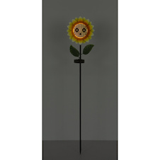 Solární svítidlo, kov černý/zelený/žlutý matný, plast černý matný, vypínač, baterie součástí balení AAA 600mAh 1,2V, IP44, DxŠxV: 190x60x1000mm, včetně 200x LED 0,06W 3V, 3000K