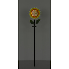 Solární svítidlo, kov černý/zelený/žlutý matný, plast černý matný, vypínač, baterie součástí balení AAA 600mAh 1,2V, IP44, DxŠxV: 190x60x1000mm, včetně 200x LED 0,06W 3V, 3000K