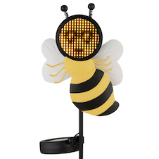 Solární svítidlo, kov bílý/žlutý/černý matný, plast černý matný, vypínač, baterie součástí balení AAA 600mAh 1,2V, IP44, DxŠxV: 155x50x800mm, včetně 200x LED 0,06W 3V, 3000K