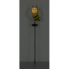 Solární svítidlo, kov bílý/žlutý/černý matný, plast černý matný, vypínač, baterie součástí balení AAA 600mAh 1,2V, IP44, DxŠxV: 155x50x800mm, včetně 200x LED 0,06W 3V, 3000K