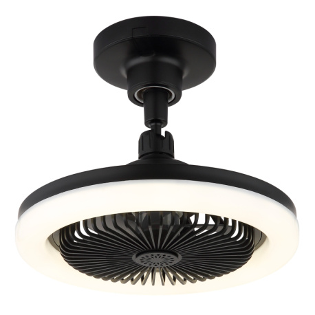 Stropní ventilátor, plast černý/bílý/kouřový, stmívatelný, více rychlostí pomocí nástěnného vypínače, paměť, dálkové ovládání, do 5m², chladící účinek, Ø:25,8cm, LED 20W 230V, zdroj 270-2290lm, výstup 100-1030lm, CCT 3000-6500K