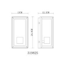Venkovní svítidlo, matný černý hliník, čirý plast, IP44, ŠxV:13x25cm, H:12cm, bez žárovky 1x E27, 60W 230V