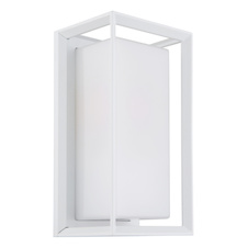 Venkovní svítidlo, matný bílý hliník, plast se satinovanou povrchovou úpravou, IP44, ŠxV:13x25cm, H:12cm, bez žárovky 1x E27, 60W 230V