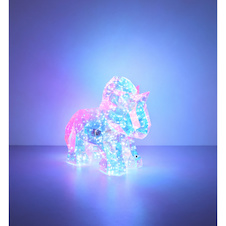 Stolní lampa, plast čirý a růžový, křišťálový efekt, dotykový vypínač, plynulá regulace stmívání, paměťová funkce, bez adaptéru, USB-A 2.0-USB-C, v dárkovém balení, nabíjí se cca 6h, svítí cca 8h, DxŠxV: 300x140x260mm, včetně LED 4W 230V, 8000K