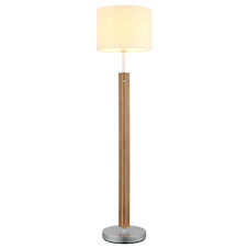 Stolní lampa, hnědý kov, dřevo, textil, dotykové zapnutí/vypnutí, dotykový stmívač, samostatný vypínač, Ø:35cm, V:14,5cm, bez žárovky 1x E27, max. 25W 230V, včetně LED 21W 230V, 2490 lm zdroj, 1500 lm výstup, 2700K