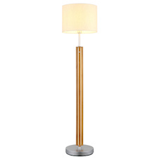 Stolní lampa, hnědý kov, dřevo, textil, dotykové zapnutí/vypnutí, dotykový stmívač, samostatný vypínač, Ø:35cm, V:14,5cm, bez žárovky 1x E27, max. 25W 230V, včetně LED 21W 230V, 2490 lm zdroj, 1500 lm výstup, 2700K