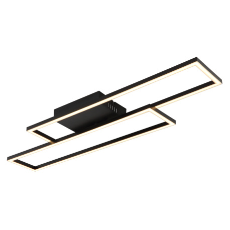 Stropní svítidlo, černý plast, černý plast, bílý plast, nastavitelné, DxŠxV:80x22x5,5cm, včetně LED 30W 230V, 3650lm zdroj, 1700lm výstup, 3000K