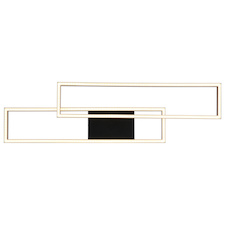 Stropní svítidlo, černý plast, černý plast, bílý plast, nastavitelné, DxŠxV:80x22x5,5cm, včetně LED 30W 230V, 3650lm zdroj, 1700lm výstup, 3000K