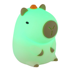 Stolní lampa, světle hnědý plast, vypínač, dotykové zapnutí/vypnutí, dotykový stmívač, RGB časovač, bez adaptéru, USB-A 2.0 - USB-C, CR18650 1200mAh 3,7V baterie, DxŠxV:9x11x12,5cm, RGBW LED 1,5W 230V, zdroj 35lm, výstup 20lm