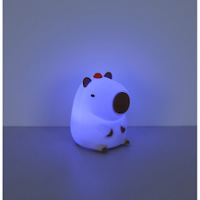 Stolní lampa, světle hnědý plast, vypínač, dotykové zapnutí/vypnutí, dotykový stmívač, RGB časovač, bez adaptéru, USB-A 2.0 - USB-C, CR18650 1200mAh 3,7V baterie, DxŠxV:9x11x12,5cm, RGBW LED 1,5W 230V, zdroj 35lm, výstup 20lm