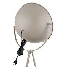 Stojací lampa, kov pískové barvy, kolébkový vypínač na kabelu, Ø:56cm, V:152,5cm, délka kabelu 320cm, bez žárovky 1x E27, max. 100 mm 40W 230V