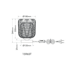 Stolní lampa, kov v barvě písku, stínidlo z pískového a bílého kovu, bílý PVC kabel, kolébkový vypínač na kabelu, Ø:18cm, H:24,5cm, délka kabelu 150cm, bez žárovky 1x E27, max. 40W 230V