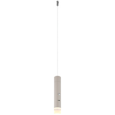 Závěsné svítidlo, pískově zbarvený kov, průhledný saténový akrylát, dotykové zapnutí/vypnutí, bez adaptéru, USB-C – USB-C, baterie CR18650 1800 mAh 3,7 V, Ø:3,8cm, V:120cm, včetně LED 2W 230V, zdroj 200lm, výstup 60lm, 3000K