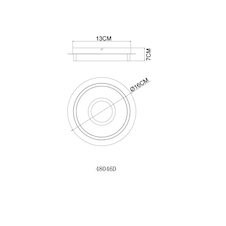 Stropní svítidlo, matný bílý kov, pískově zbarvený kov, bílý plast, průhledný plast, Ø:16cm, V:7cm, včetně LED 8W 230V, 800lm zdroj, 500lm výstup, 3000K
