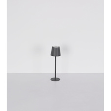 Stolní lampa, kov/plast pískový/bílý, dotek. zap/vyp/stmívání, USB-A 2.0 - USB-C; aku CR18650 1800mAh 3,7V, IP54, nastavitelná výška, jako nástavec na láhev (součást balení), Ø:11,5cm, V:36cm, 3W LED, zdroj 300lm, výstup 200lm, CCT3000/4000/5000K