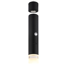 Závěsné svítidlo, matný černý kov, transparentní akrylát, bez adaptéru, USB-C - USB-C, CR18650 1800 mAh 3,7 V, dotykový stmívač: Zapnuto/ 10 %, 50 %, 100 %, Vypnuto, Ø:3,8cm, V:120cm, LED 2W 230V, zdroj 200lm, výstup 60lm, 3000K