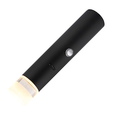 Závěsné svítidlo, matný černý kov, transparentní akrylát, bez adaptéru, USB-C - USB-C, CR18650 1800 mAh 3,7 V, dotykový stmívač: Zapnuto/ 10 %, 50 %, 100 %, Vypnuto, Ø:3,8cm, V:120cm, LED 2W 230V, zdroj 200lm, výstup 60lm, 3000K