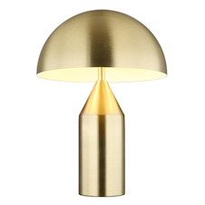 Stolní lampa, mosazný kov, bílá, černý PVC kabel, kolébkový vypínač na kabelu, Ø:28cm, V:390mm, délka kabelu 150cm, bez žárovek 2x E27, max. 40W 230V