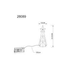 Stolní lampa, průhledný plast, bílý PVC kabel, napájení bateriemi 3x AA nebo kabelem USB-C (oba nejsou součástí balení), Ø:11cm, V:23,5cm, délka kabelu 50cm, včetně 2W 5V LED, 8000K