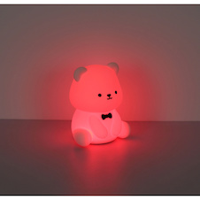 Stolní lampa, bílý/černý plast, dotykový stmívač, fixace barev RGB, časovač, bez adaptéru, USB-A 2.0 - USB-C, CR18650 1200 mAh 3,7 V, DxŠxV:10,5x10x13cm, RGBW LED 1W 230V, 50lm zdroj, 35lm výstup