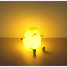 Stolní lampa, zelený/žlutý plast, dotykové zapnutí/vypnutí, časovač, bez adaptéru, USB-A 2.0 – USB-C, CR18650 800 mAh 3,7 V, DxŠxV:12,5x12x11cm, délka kabelu 50cm, včetně LED 2W 230V, 50lm zdroj, 35lm výstup, 3000K