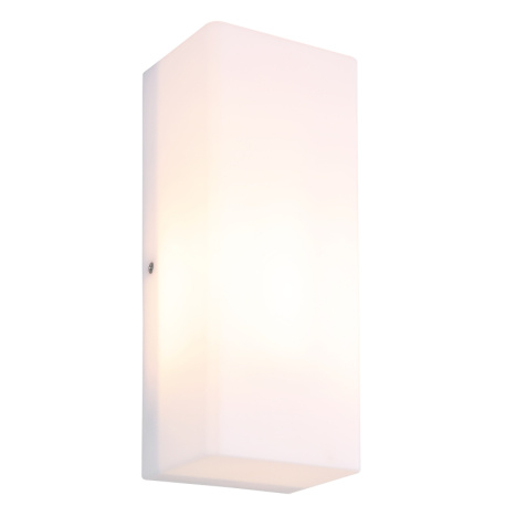 Venkovní svítidlo, matný bílý plast, IP44, ŠxV:25x10cm, H:8cm, bez žárovky 1x E27 LED, max. 15W 230V