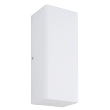 Venkovní svítidlo, matný bílý plast, IP44, ŠxV:25x10cm, H:8cm, bez žárovky 1x E27 LED, max. 15W 230V
