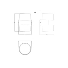 Venkovní svítidlo, hliník, antracit matný, čirý plast, směr světla: nahoru a dolů, IP44, ŠxV:9,5x13cm, H:10,5cm, 10W 230V LED, zdroj 1200lm, výstup 980lm, 3000K