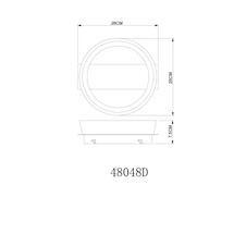 Stropní svítidlo, kov v barvě kávy, plast v barvě kávy, bílý plast, DxŠxV:26x25x7,5cm, včetně LED 12W 230V, zdroj 1160lm, výstup 629lm, 3000K