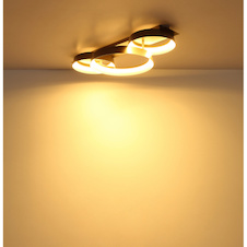 Stropní svítidlo, kov v barvě kávy, plast v barvě kávy, bílý plast, DxŠxV:70x35x12cm, včetně LED 40W 230V, 4300lm zdroj, 1590lm výstup, 3000K