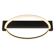 Stropní svítidlo, matný černý kov, průhledný plast, bílá barva, DxŠxV:41,5x38x8,5cm, včetně LED 15W 230V, zdroj 1546lm, výstup 1320lm, 3000K
