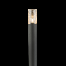 Venkovní svítidlo, hliník antracit, sklo matné, imitace prasknutého skla, IP54, Ø125, V:1100, bez žárovky 1xE27, max. 60W 230V.