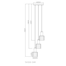 Závěsné svítidlo, kov v barvě kávy, kouřové sklo, čiré, černý PVC kabel, výška nastavitelná, ø:28cm, V:150cm, bez žárovek 3x E27, max. 40W 230V