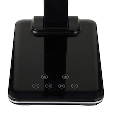 Stolní lampa, černý plast, dotykové zapnutí/vypnutí, hladký dotykový spínač, včetně USB kabelu, USB-A 2.0 - USB-C, CR2032 3V, V:37,5cm, Š:28,5cm, LED 5W 230V, zdroj 20–430lm, výstup 10–200lm, změna barvy světla 3000/4500/7000K