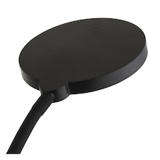 Stojací lampa, kov a černý plast, dotykové zapnutí/vypnutí, dotykový vypínač, paměť, včetně adaptéru, DxŠxV:50x22x125cm, max. výška 153cm, včetně LED 8W 230V, 800lm zdroj, 640lm výstup, změna barvy světla 2700-6000K
