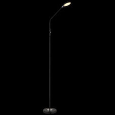 Stojací lampa, matný černý kov, saténový akrylát, transparentní, dotykové zapnutí/vypnutí, dotykový vypínač, DxŠxV:52x20x173cm, délka kabelu 180cm, včetně LED 6,5W 230V, 700lm zdroj, 350lm výstup, změna barvy světla 2700/3350/4000K
