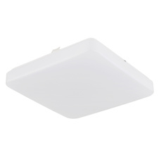 Stropní svítidlo, matný bílý kov, bílý akrylát, posuvný spínač, nastavitelné barvy, DxŠxV:27x27x5,5cm, LED 16W 230V, zdroj 1780lm, výkon 1250lm, CCT 3000/4200/6500K