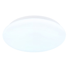 Stropní svítidlo, matný bílý kov, bílý akrylát, posuvný spínač, nastavitelné barvy, Ø:26cm, V:6,5cm, 12W 230 V LED, zdroj 1170lm, výkon 760lm, CCT 3000/4200/6500 K