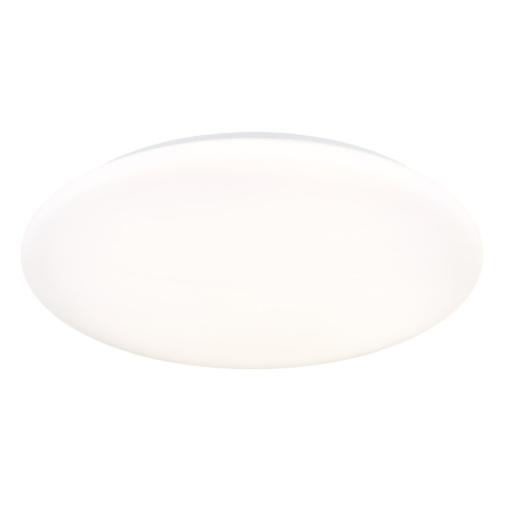 Stropní svítidlo, matný bílý kov, bílý akrylát, posuvný spínač, nastavitelné barvy, Ø:40cm, H:8,5cm, 24W 230V LED, zdroj 2600lm, výkon 1870lm, CCT 3000/4200/6500K