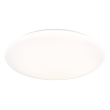 Stropní svítidlo, matný bílý kov, bílý akrylát, posuvný spínač, nastavitelné barvy, Ø:40cm, H:8,5cm, 24W 230V LED, zdroj 2600lm, výkon 1870lm, CCT 3000/4200/6500K