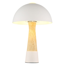 Stolní lampa, kov, pískově matná, imitace travertinu, černý PVC kabel, kolébkový vypínač na kabelu, Ø:25cm, V:36,5cm, délka kabelu 150cm, bez žárovky 1x E27 ILLU, max. 40W 230V