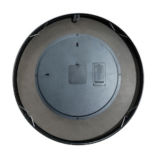 Konferenční stolek, černý kov, skleněná deska, ø: 490 mm, V: 570 mm