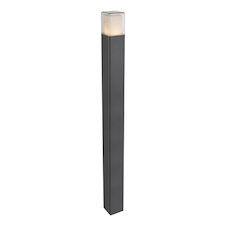 Venkovní svítidlo, hliník, černá, sklo opálové a čiré, IP44, DxŠxV: 85x85x1100 včetně 1xLED 12W 36V, 600Lm 3000K.