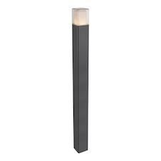 Venkovní svítidlo, hliník, černá, sklo opálové a čiré, IP44, DxŠxV: 85x85x1100 včetně 1xLED 12W 36V, 600Lm 3000K.