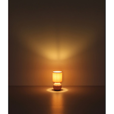 Stolní lampa, růžová keramika, růžový textil, bílý PVC kabel, kolébkový vypínač na kabelu, Ø:12cm, V:23cm, délka kabelu 130cm, bez žárovky 1xE14, max. 40W 230V