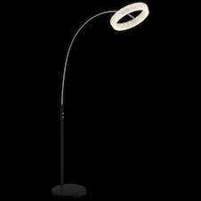 Stojací lampa, matný černý kov, čirý akryl, čiré skleněné krystaly, černý PVC kabel, dotykové zapnutí/vypnutí, plynulý dotykový stmívač, paměť, DxŠxV:92,5x40x190cm, délka kabelu 180cm, LED 24W, LED 24W,zdroj 270-2680lm,výstup 216-2200lm,CCT3000-6000K