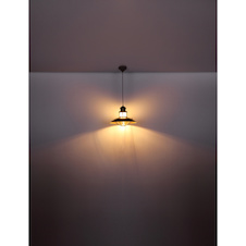 Závěsné svítidlo, kov hnědý, sklo průhledné satinované, Ø350, V: 1500, bez žárovky 1xE27, max. 60W 230V
