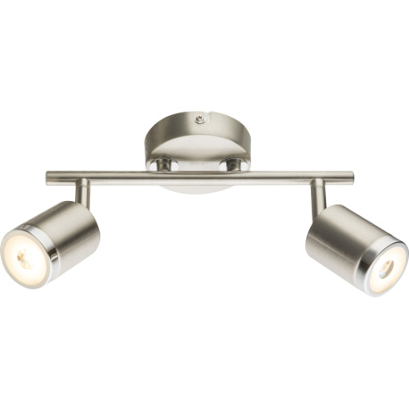 Nástěnné svítidlo, nikl matný, chrom, akryl saténový, DxV: 260x168mm, včetně 2x LED 5W 230V, světelný tok 320lm, 3000K